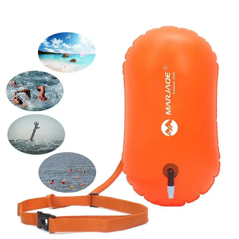 Swim Safe Buoy Tow Floats Inflatable Life Saving Swim Buoy PVC Inflated Air Drying Bag Drift Bag For Swimming Pool Open Water - Image 5